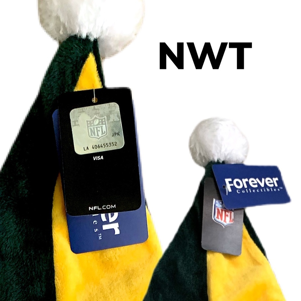 NFL PACKERS SANTA HAT NWT / 1 LEFT - Picture 5 of 8